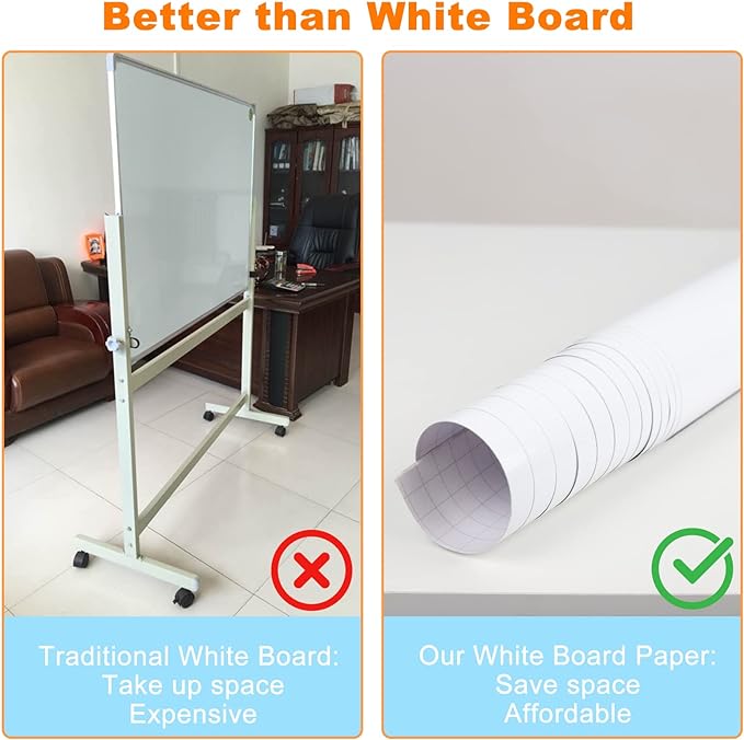 NewGen Customised Whiteboard 8 Feet long┃Sticker Roll - Marker Inside
